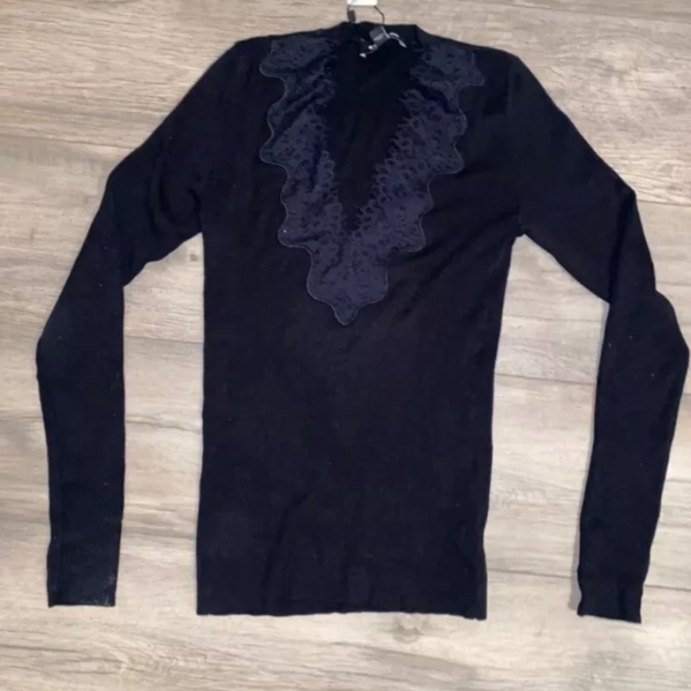 Express Lace V Neck Sweater Size XS